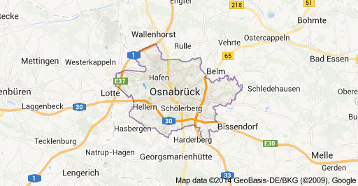 Karte von Osnabrück