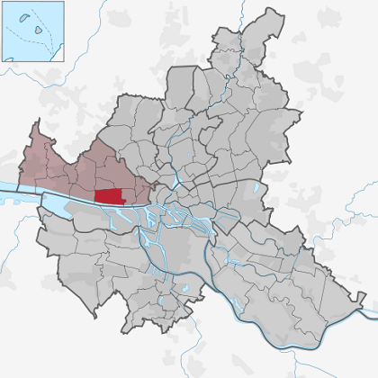 Karte Lageplan von Stadtteil Othmarschen in Hamburg