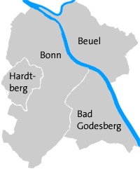 Stadtbezirke und Ortsteile von Bonn