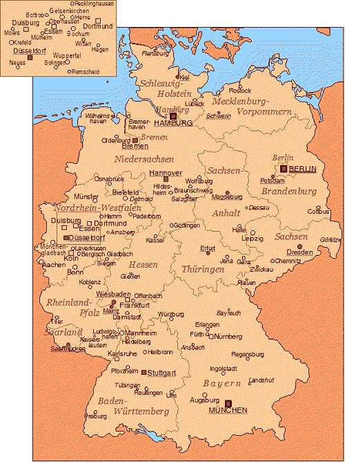 Germany Map of cities