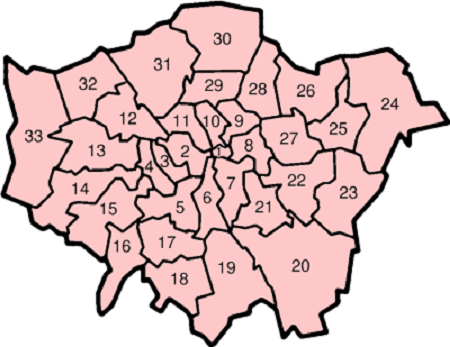 Bezirke - Stadtteile von London