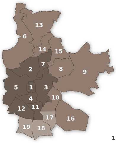 Stadtteile von Cottbus