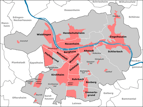 Stadtteile von Heidelberg